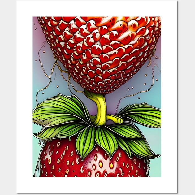 Sweet Strawberries Wall Art by LyndiiLoubie